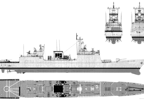 Корабль ROKS Chungmugong Yi Sun-shin [Destroyer] - чертежи, габариты, рисунки